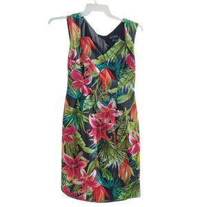 Connected Apparel colorful tropical V-neck dress, size 8.  Perfect for cruising!